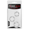 LoveToy Lot de 3 cockrings Power Plus transparents